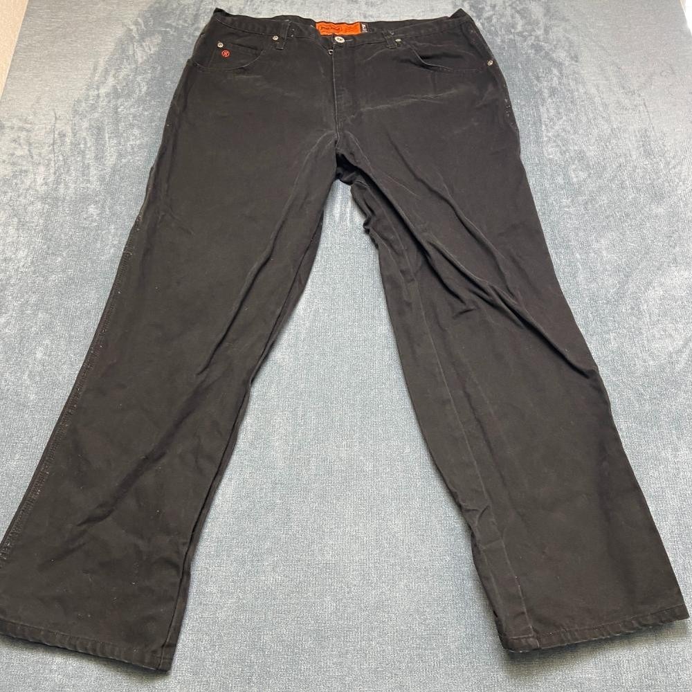 Jesse James Carpenter Pants Mens 38x32 Black Cotton Hammer Loop Utility Work Fit